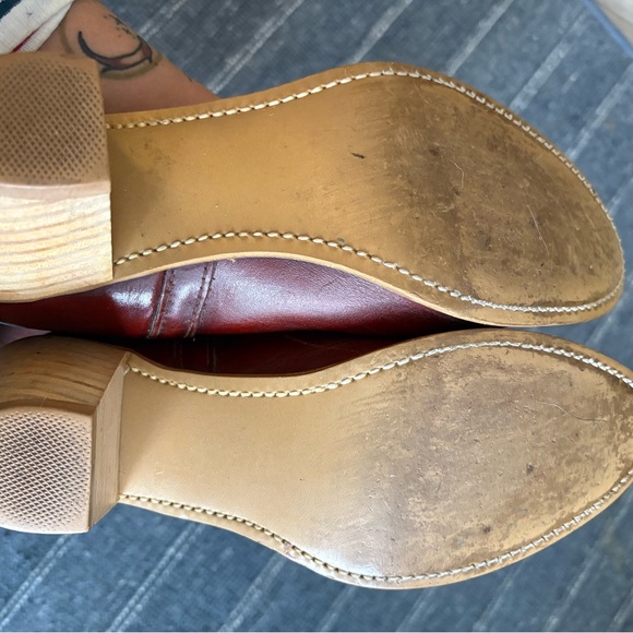 Dingo Beige Leather Boots with Red Logo - Picture 3 of 4